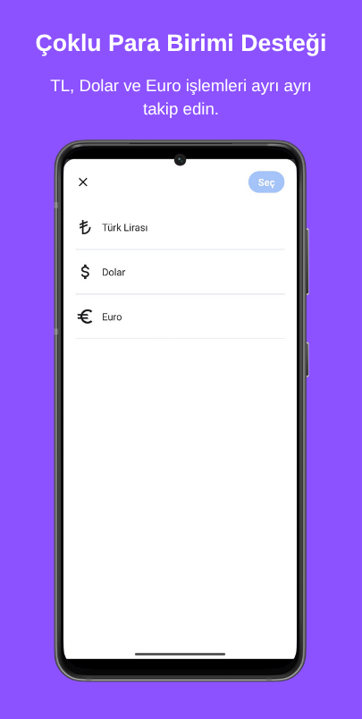 Flexsoft Cari Takip uygulamasında çoklu para birimi desteği özelliği
