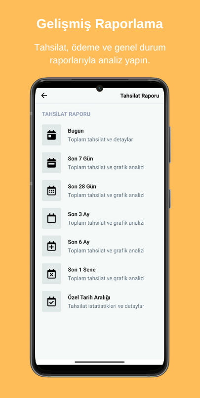 Flexsoft Cari Takip uygulamasında gelişmiş finansal raporlar ve analiz ekranı