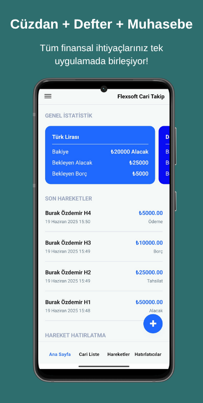 Flexsoft Cari Takip; cüzdan, defter ve muhasebe işlemleri için ideal çözüm